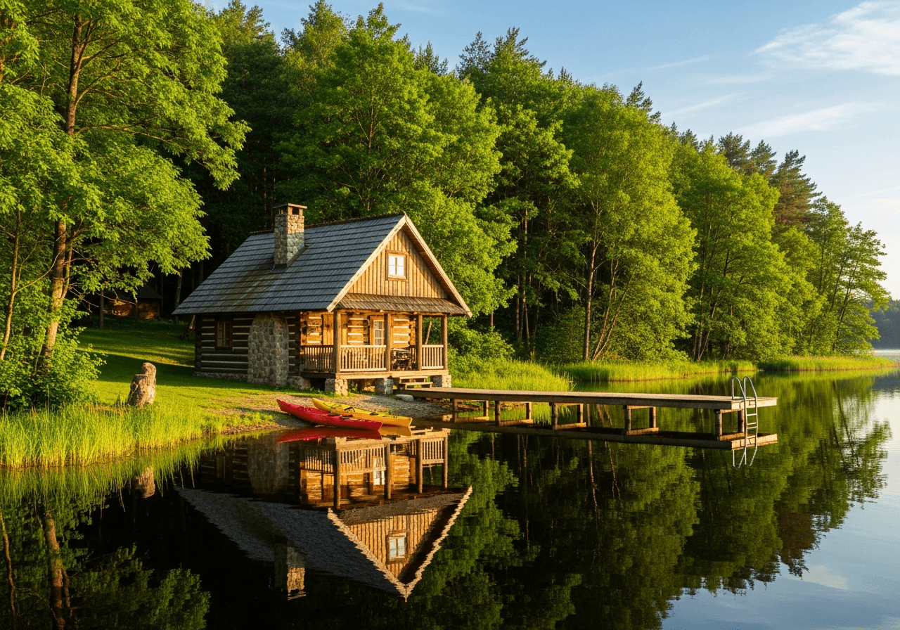 Drewniany Domek nad Jeziorem